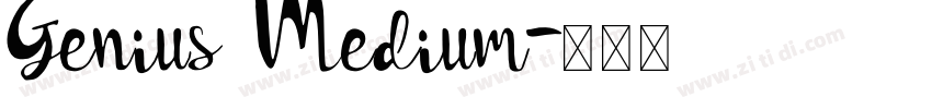 Genius Medium字体转换